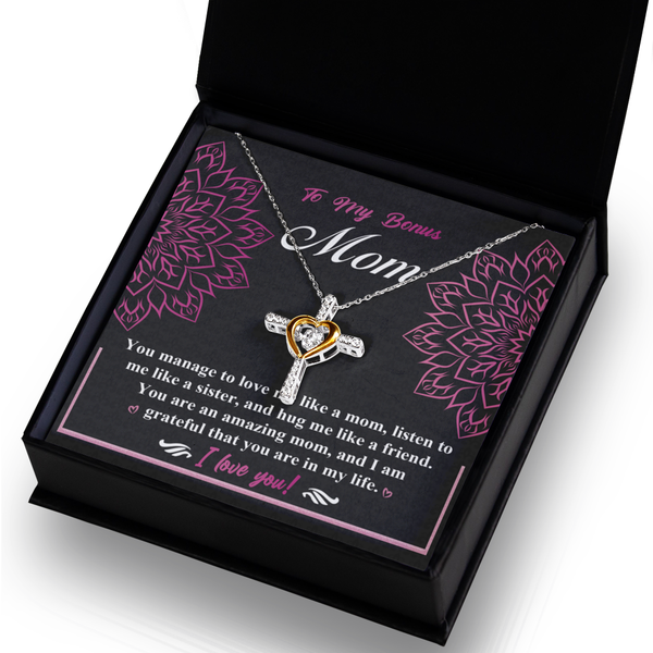 Bonus Mom-An Amazing Mom - Cross Necklace
