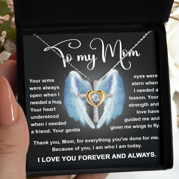 Mom-Wings To Fly - Dancing Cross Necklace