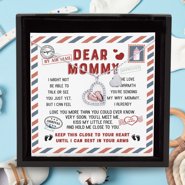 Mommy-Little Face - Baby Feet Necklace