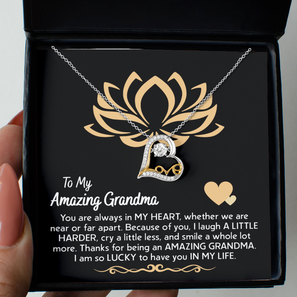 Grandma-In My Heart - Dancing Heart Necklace