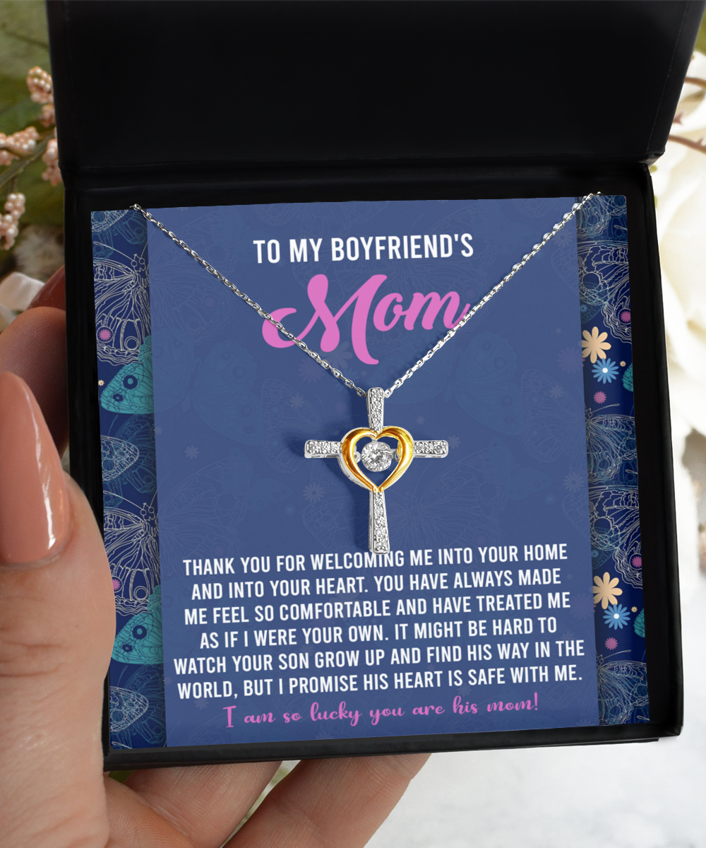 Boyfriend's Mom-In The Arms - Cross Heart Necklace