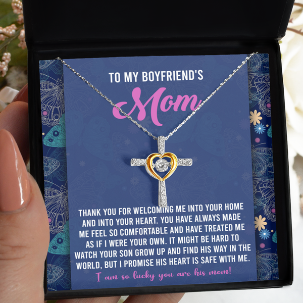 Boyfriend's Mom-In The Arms - Cross Heart Necklace