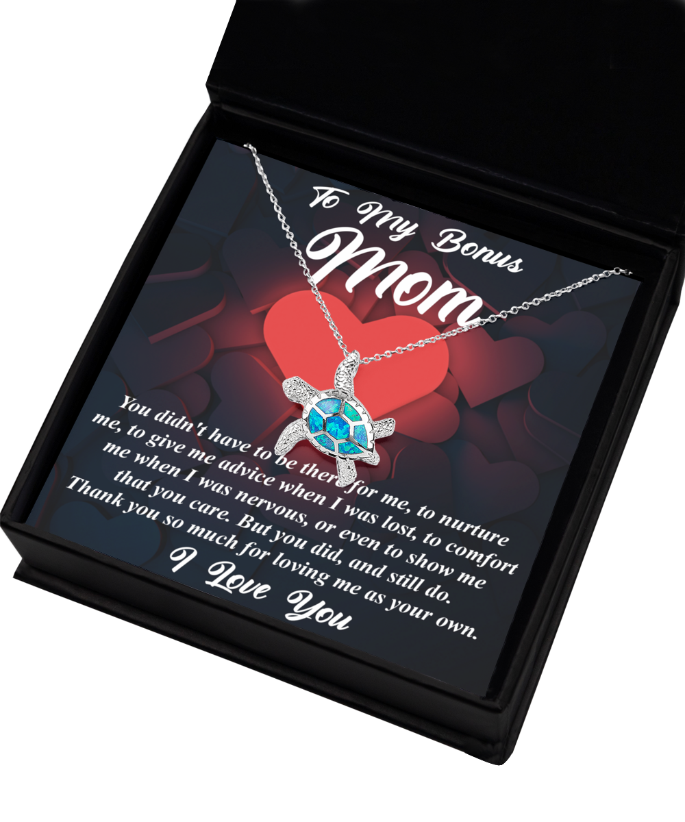 Bonus Mom-That You Care - Opal Turtle Necklace