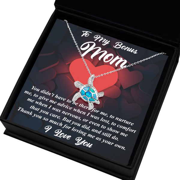 Bonus Mom-That You Care - Opal Turtle Necklace