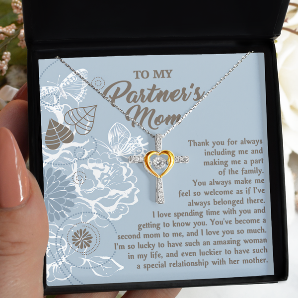 Partner's Mom-Part Of Family - Cross Dancing Necklace