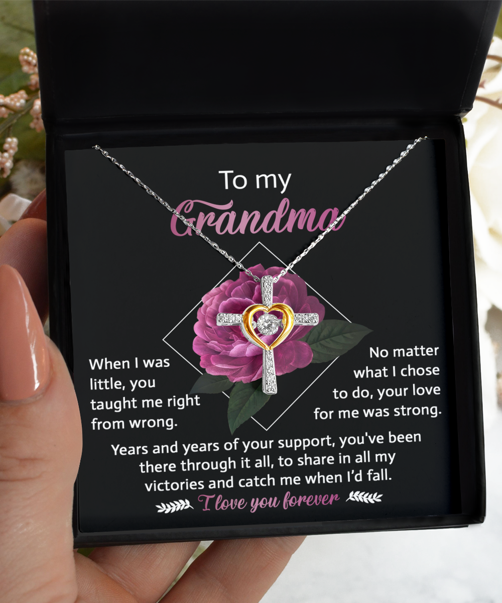 Grandma-Love For Me-GB - Cross Necklace