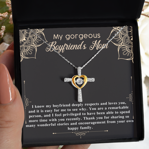 Boyfriend's Mom-Happy Family - Cross Heart Necklace