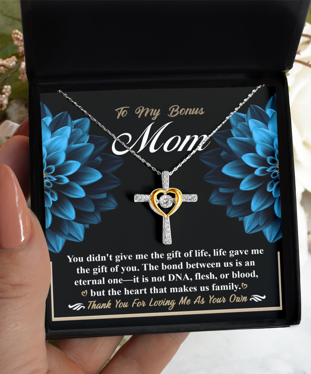 Bonus Mom-Gift Of You - Heart Cross Necklace