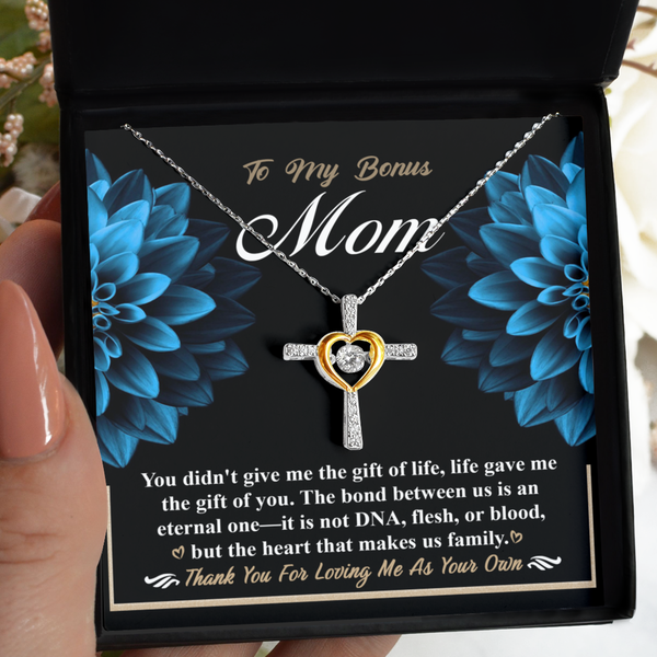 Bonus Mom-Gift Of You - Heart Cross Necklace