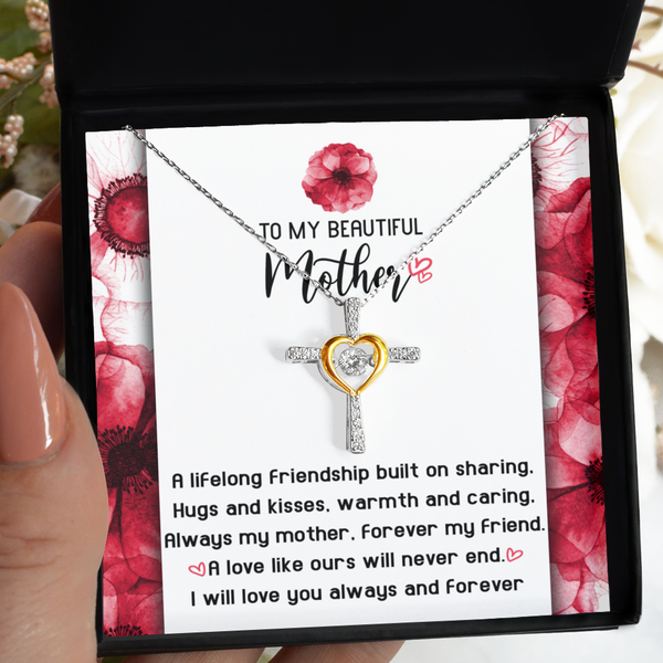 Mom-Will Never End-GB - Dancing Cross Necklace