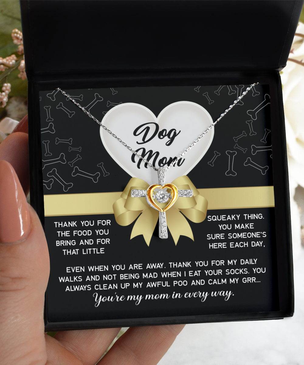 Dog Mom-In Every Way-GB - Cross Necklace