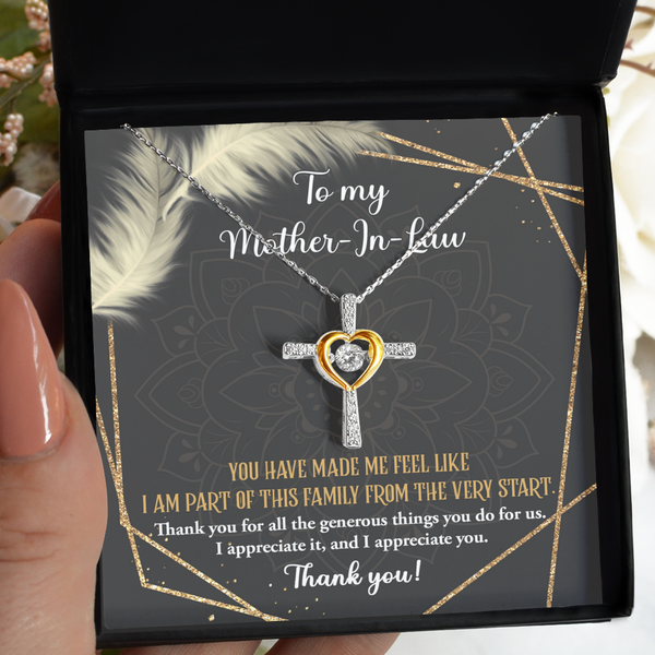 Mother In Law-Do For Us - Dancing Cross Necklace