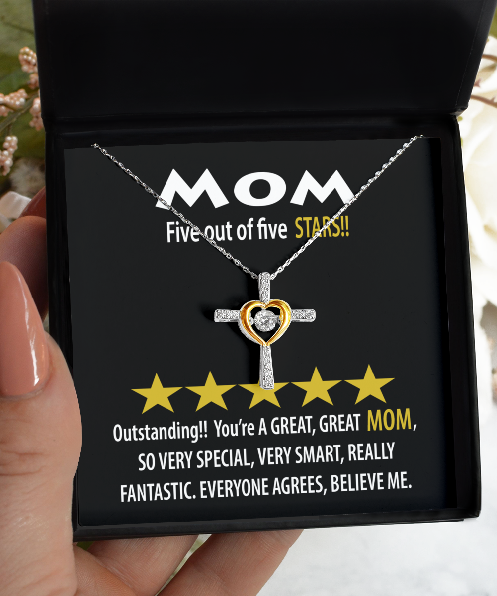 Mom-Five Stars -GB Cross Necklace