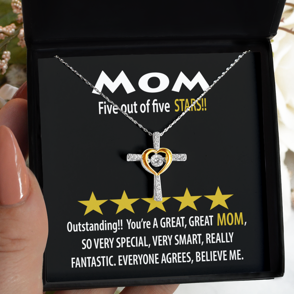 Mom-Five Stars -GB Cross Necklace