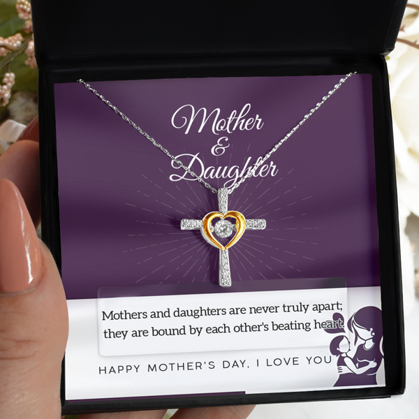 Mother&Daughter-Never Truly Apart - Cross Dancing Necklace