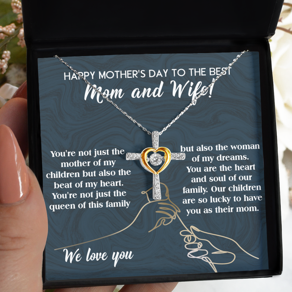 Wife-Happy Mother's Day - Cross Dancing Necklace