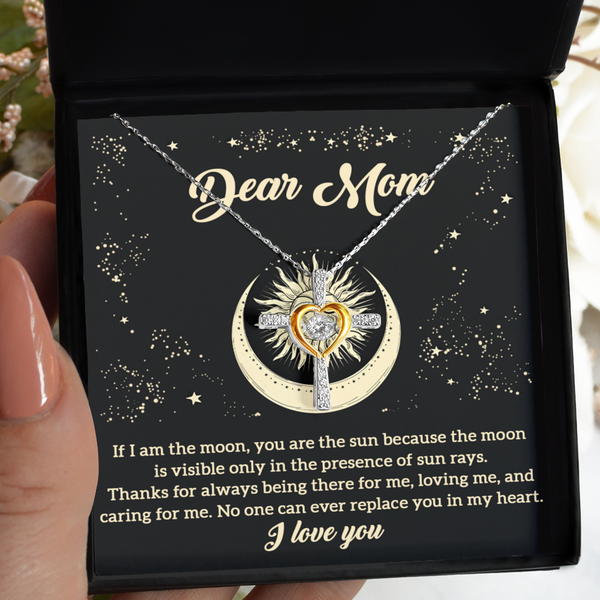 Mom-There For Me - Dancing Cross Necklace