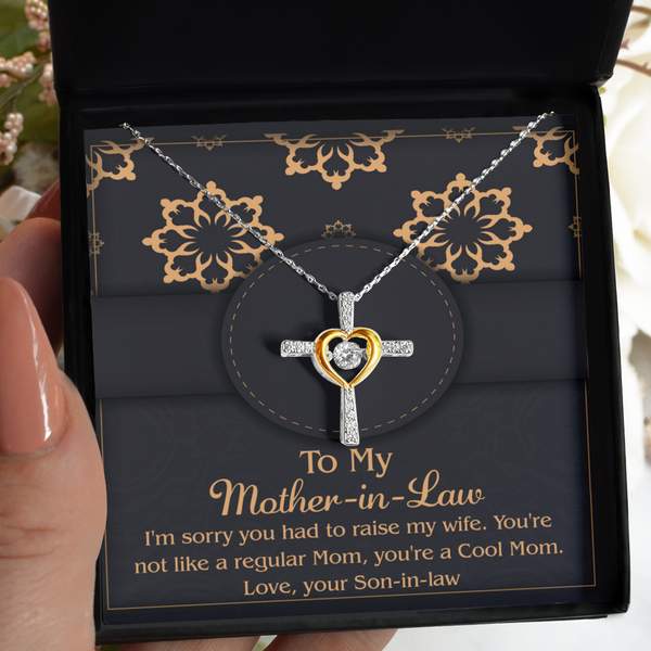 Mother-In-Law-Cool Mom - Dancing Cross Necklace