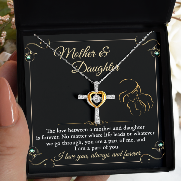 Mother Daughter-Part Of Me - Dancing Cross Necklace