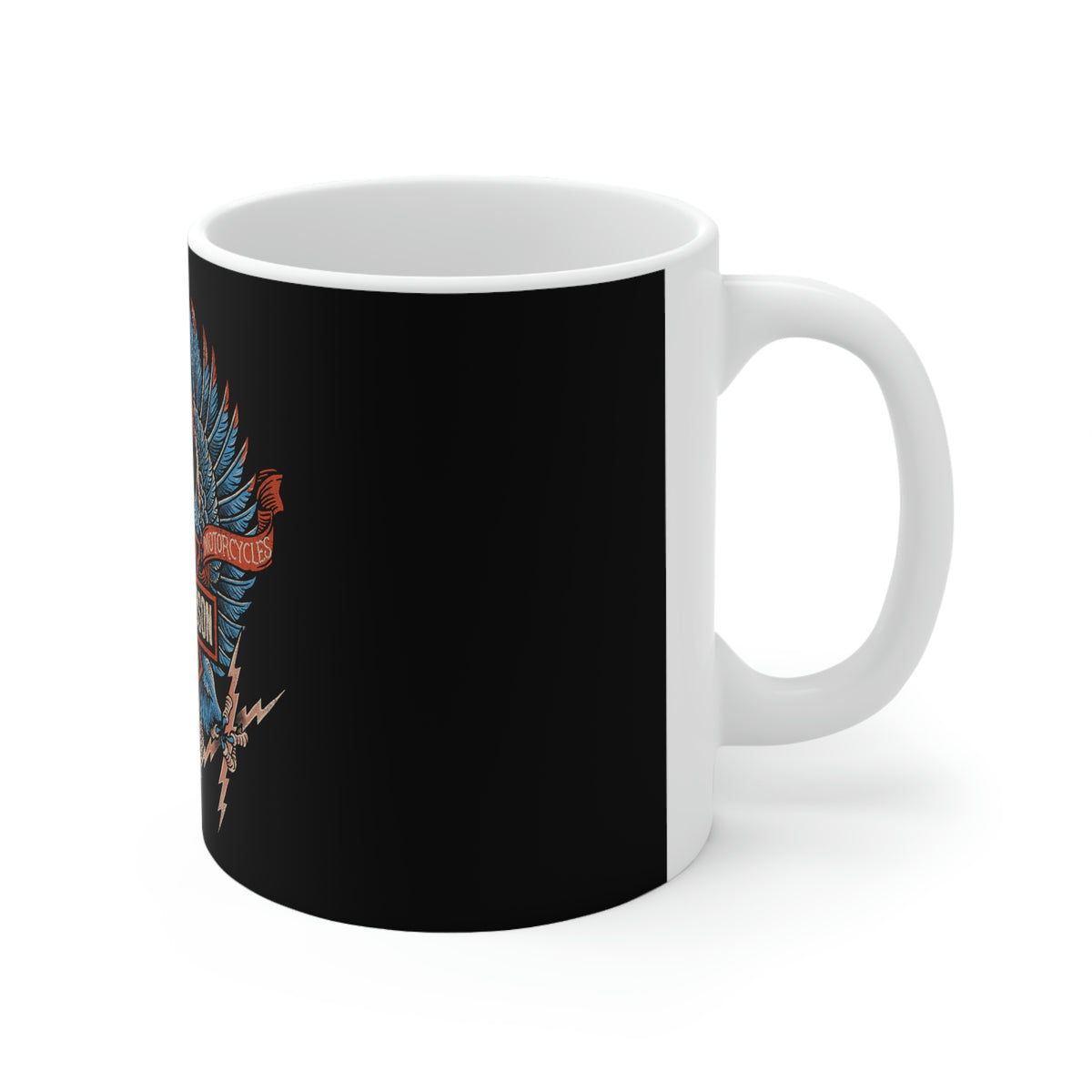 Harley Davidson Color Eagle - Ceramic Mug 11oz - Black