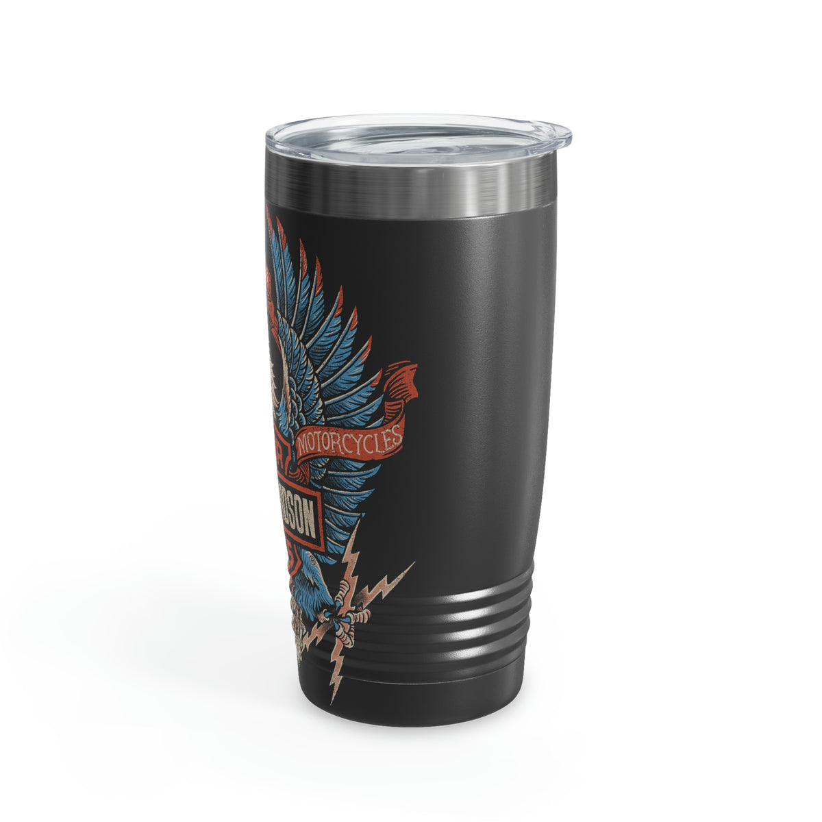 Harley Davidson Color Eagle - Ringneck Tumbler, 20oz  Black, Orange & White