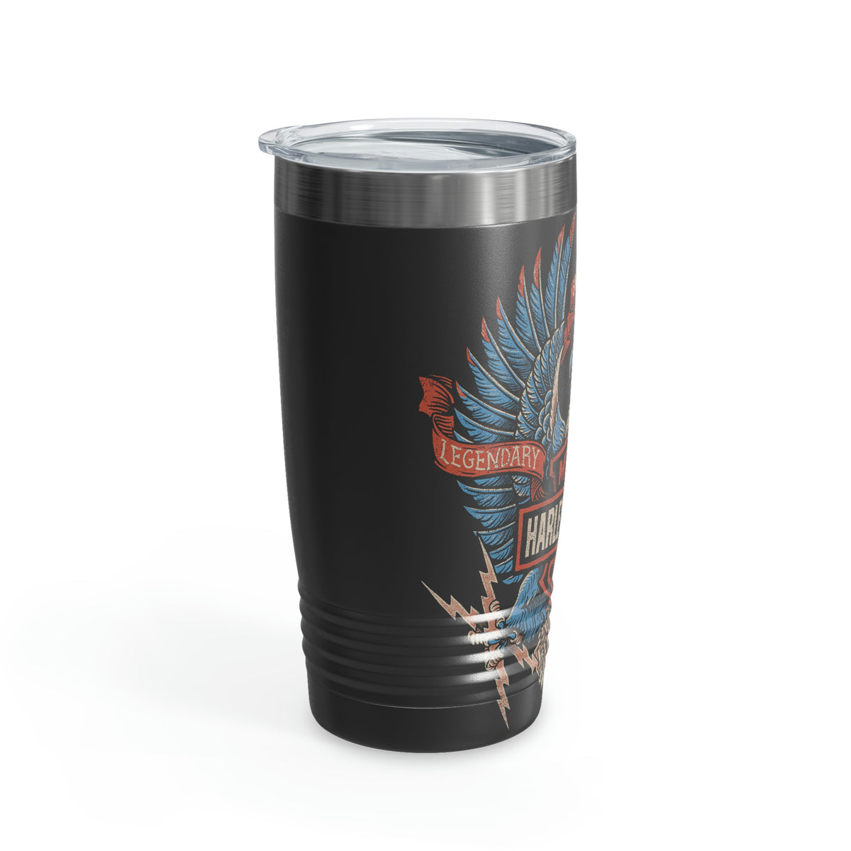 Harley Davidson Color Eagle - Ringneck Tumbler, 20oz  Black, Orange & White