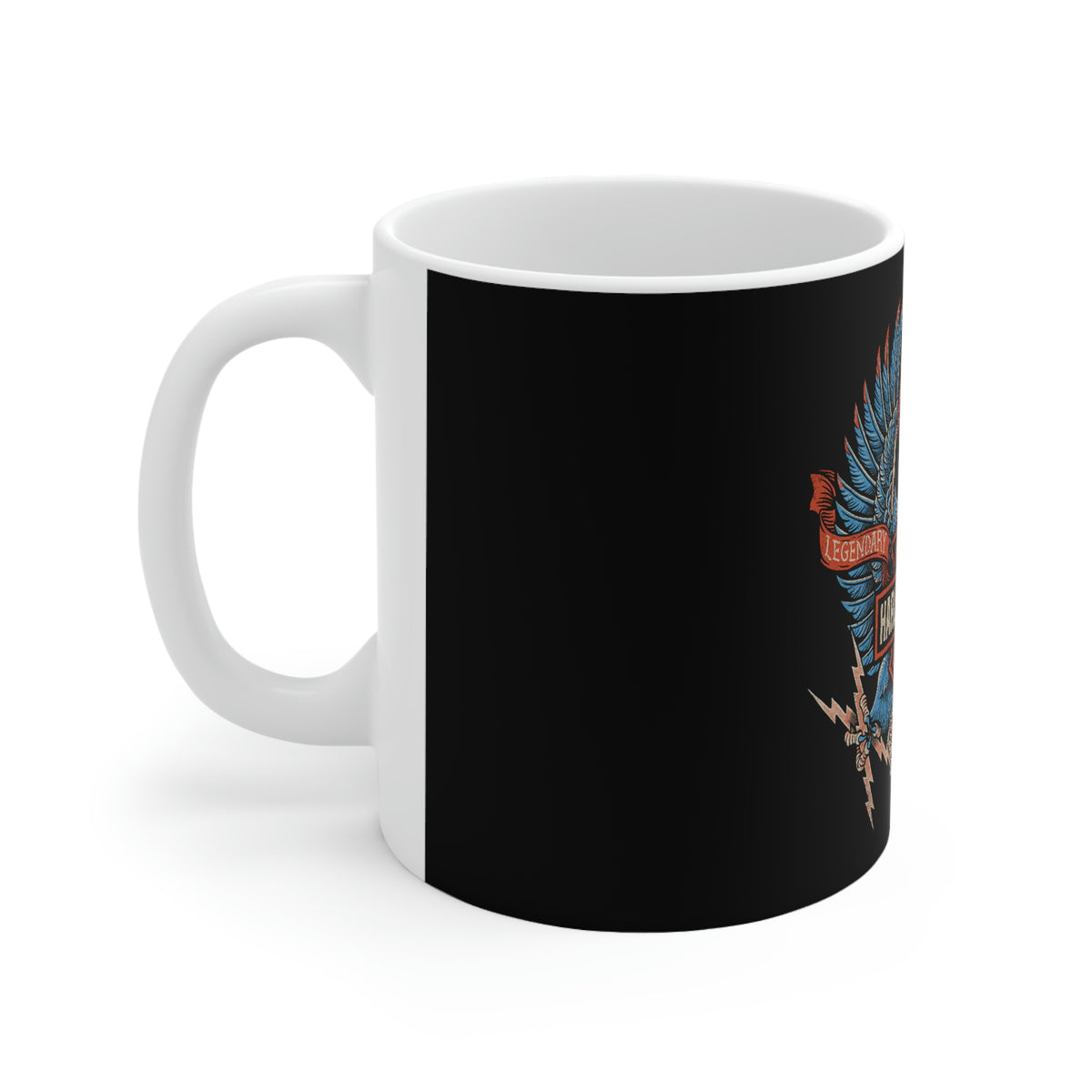 Harley Davidson Color Eagle - Ceramic Mug 11oz - Black