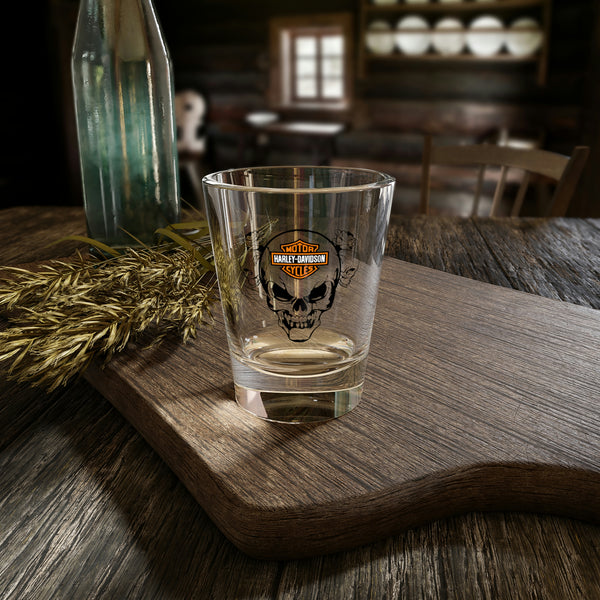 Harley Davidson Skull Shot Glass, 1.5oz