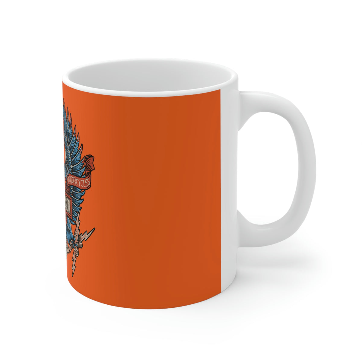 Harley Davidson Color Eagle - Ceramic Mug 11oz - Orange