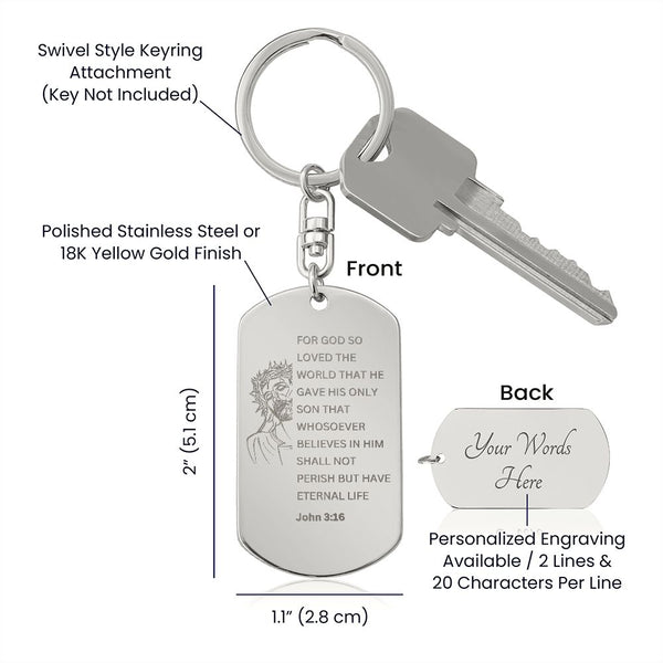 John 3:16 Key Chain