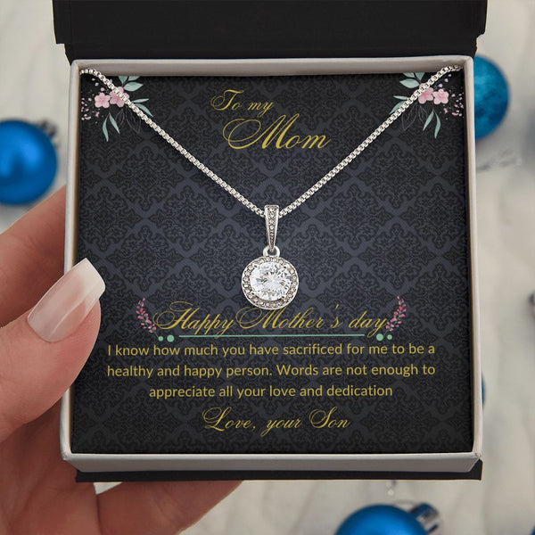 To Mom from Son - Round pendant