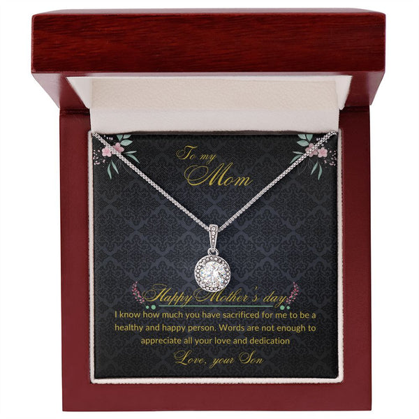 To Mom from Son - Round pendant