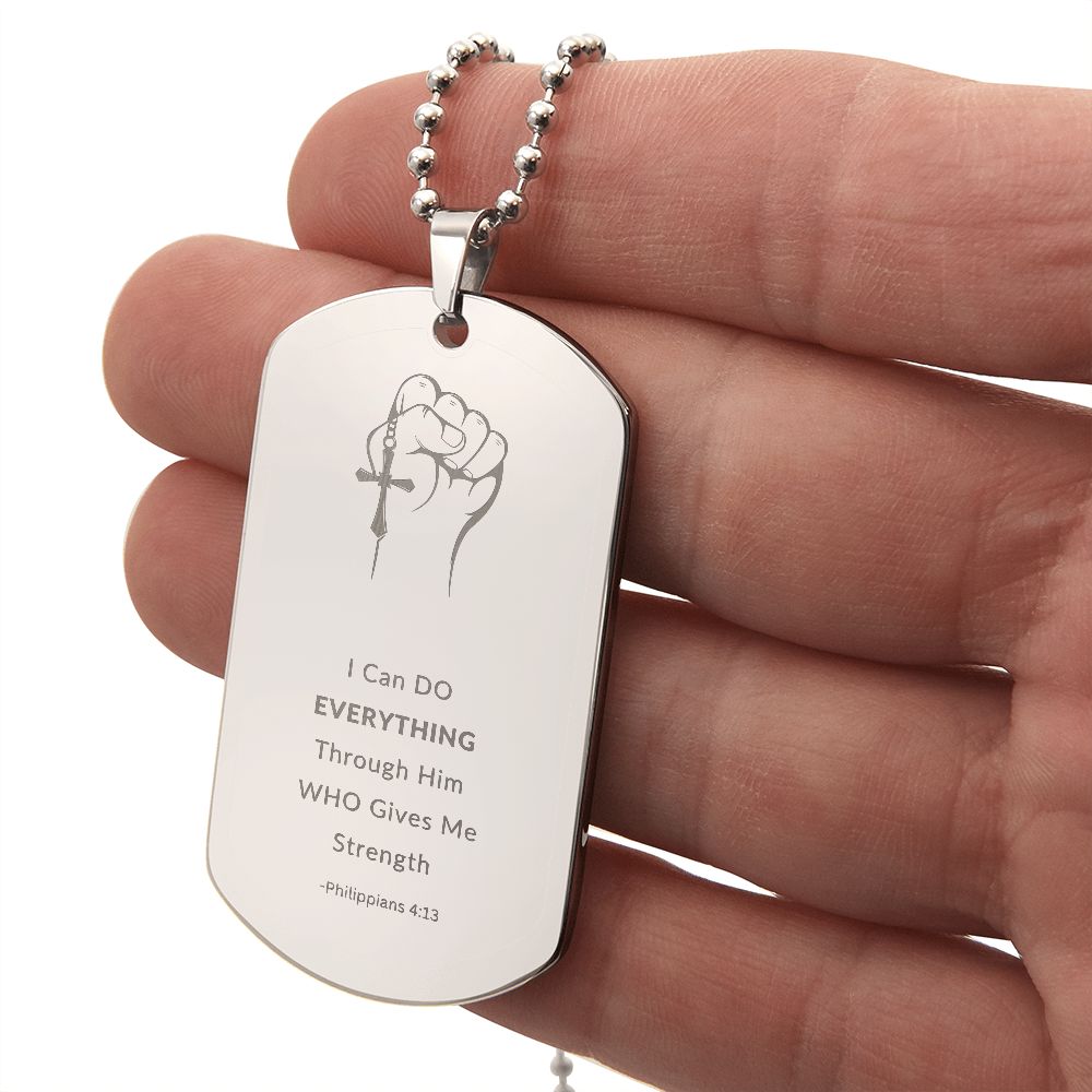 Dog Tag - god give me strenght