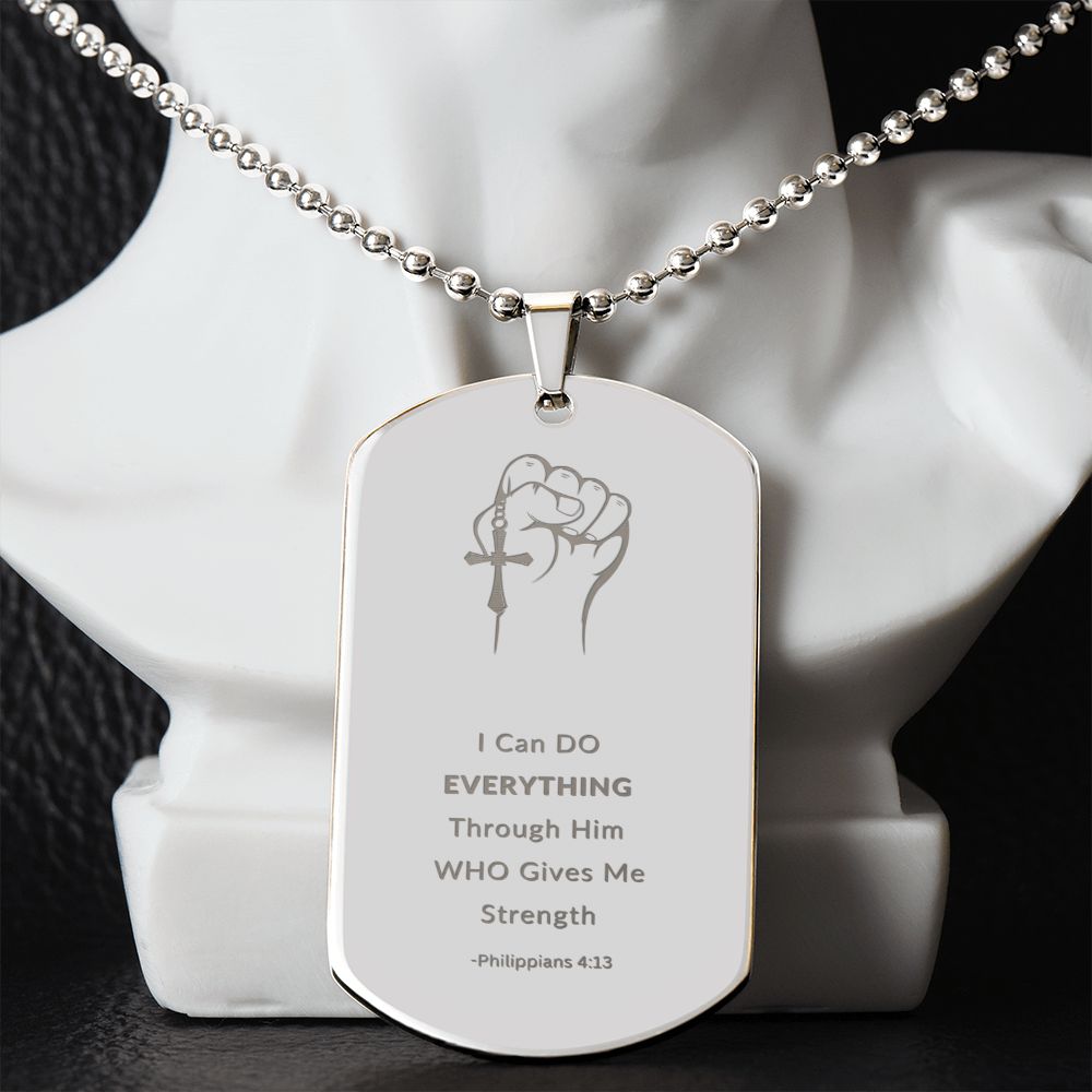 Dog Tag - god give me strenght