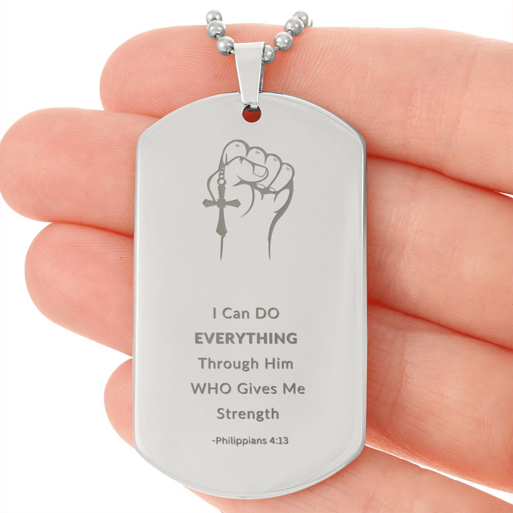 Dog Tag - god give me strenght