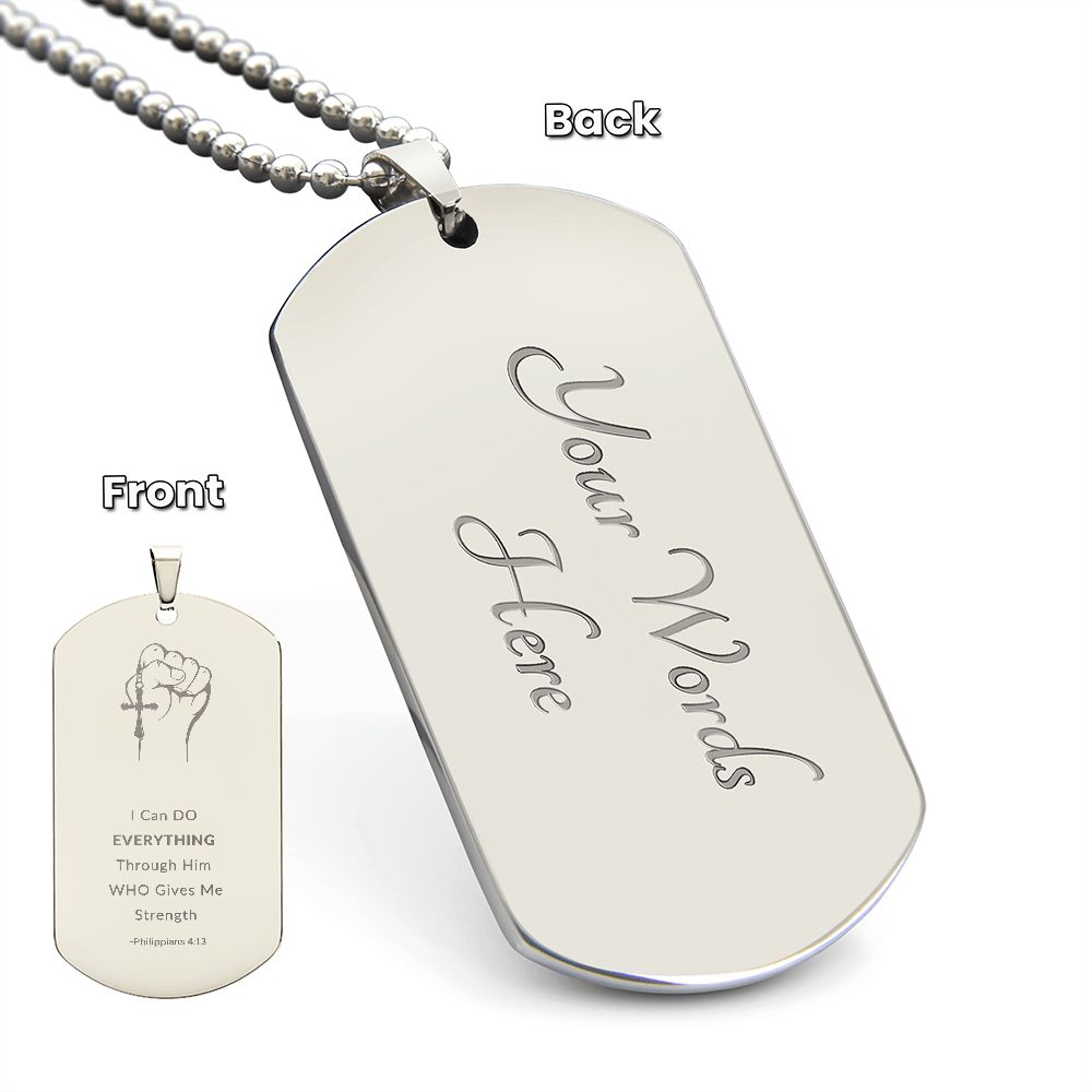 Dog Tag - god give me strenght