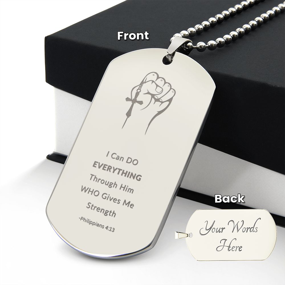 Dog Tag - god give me strenght