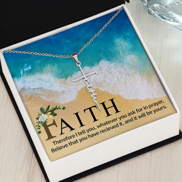 Faith Cross Necklace - Believe that you have received it