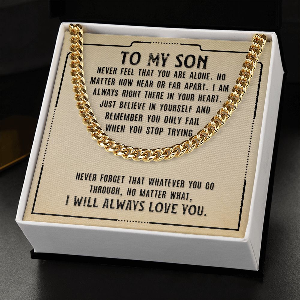 To my Son - Near or Far - Cuban chain