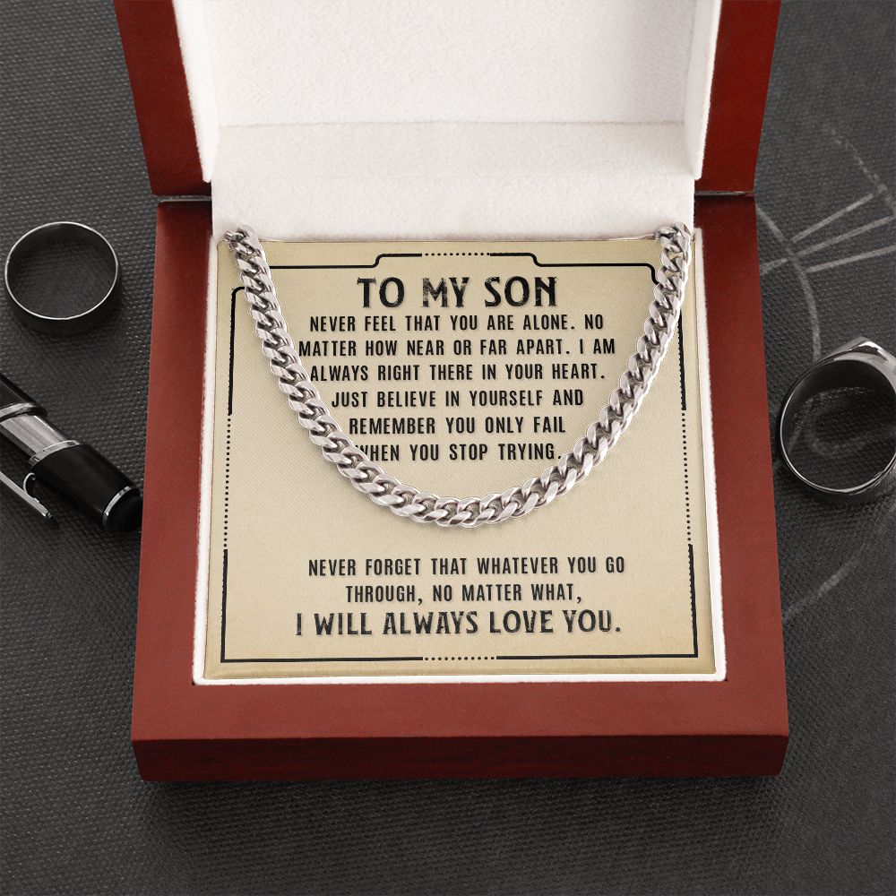 To my Son - Near or Far - Cuban chain