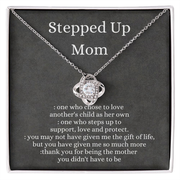 Stepped Up Mom - Thank you for being the mother you didn't have to be -blk