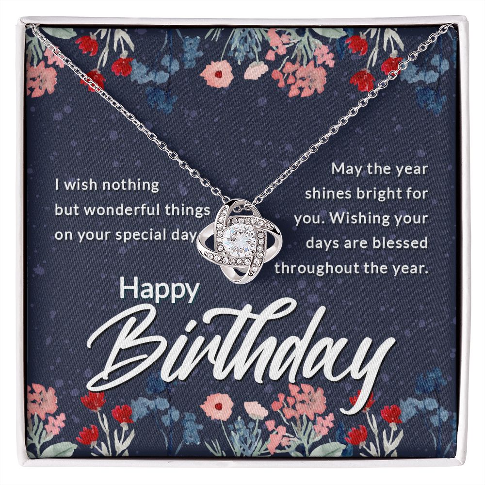 Happy Birthday - Love Knot Necklace