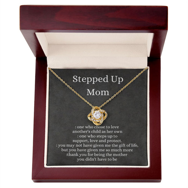 Stepped Up Mom - Thank you for being the mother you didn't have to be -blk