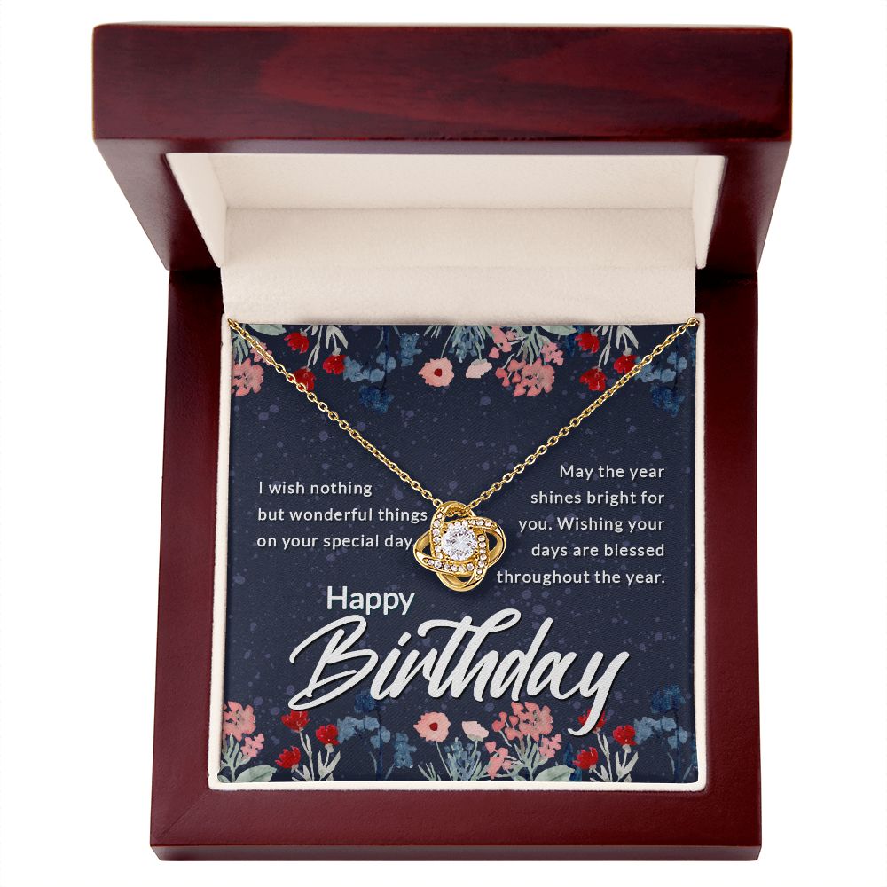 Happy Birthday - Love Knot Necklace