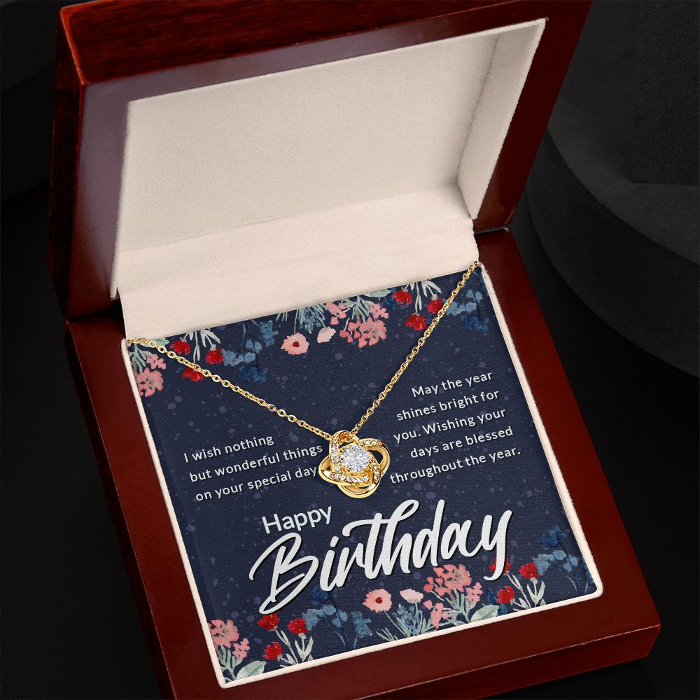 Happy Birthday - Love Knot Necklace