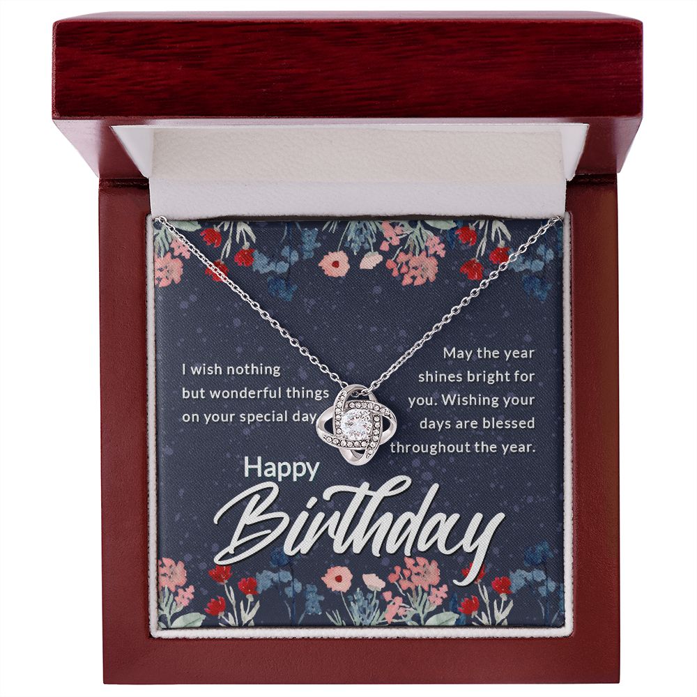 Happy Birthday - Love Knot Necklace