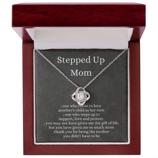 Stepped Up Mom - Thank you for being the mother you didn't have to be -blk