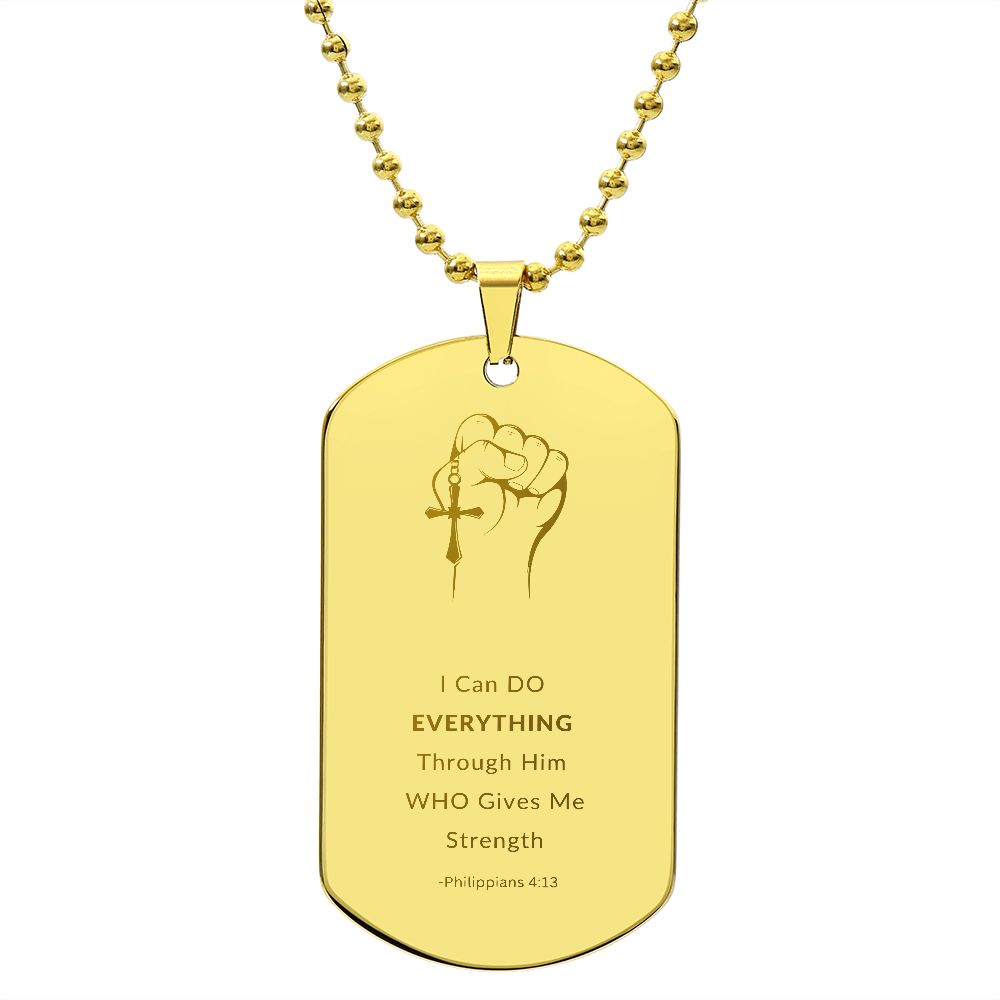 Dog Tag - god give me strenght