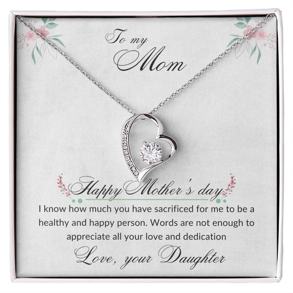 Happy Mother's Day Mom from Daughter (White Background)