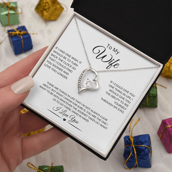 Everlasting Love: Heart Shaped Diamond Necklace with a Message of Devotion